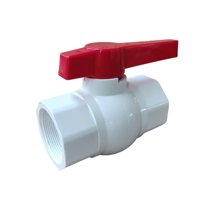 factory rock bottom price grey white blue color plain flat socket thread PVC compact octagonal manual ball valve