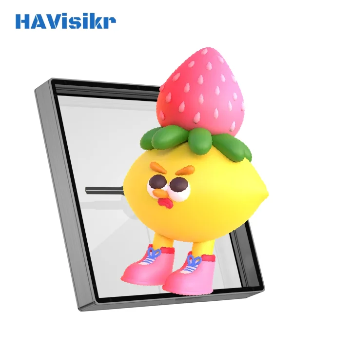 Real-time transmission no jamming no delay 3D stereo holographic instrument integrated new projection fan screen