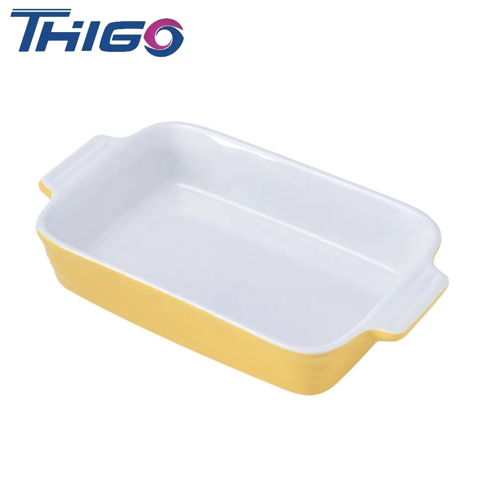 Thigo Colorful Double-ear Oven Ware Pan Ceramic Kitchen Cookware and Bakeware Set with Nonstick Coating Cheap Aluminium