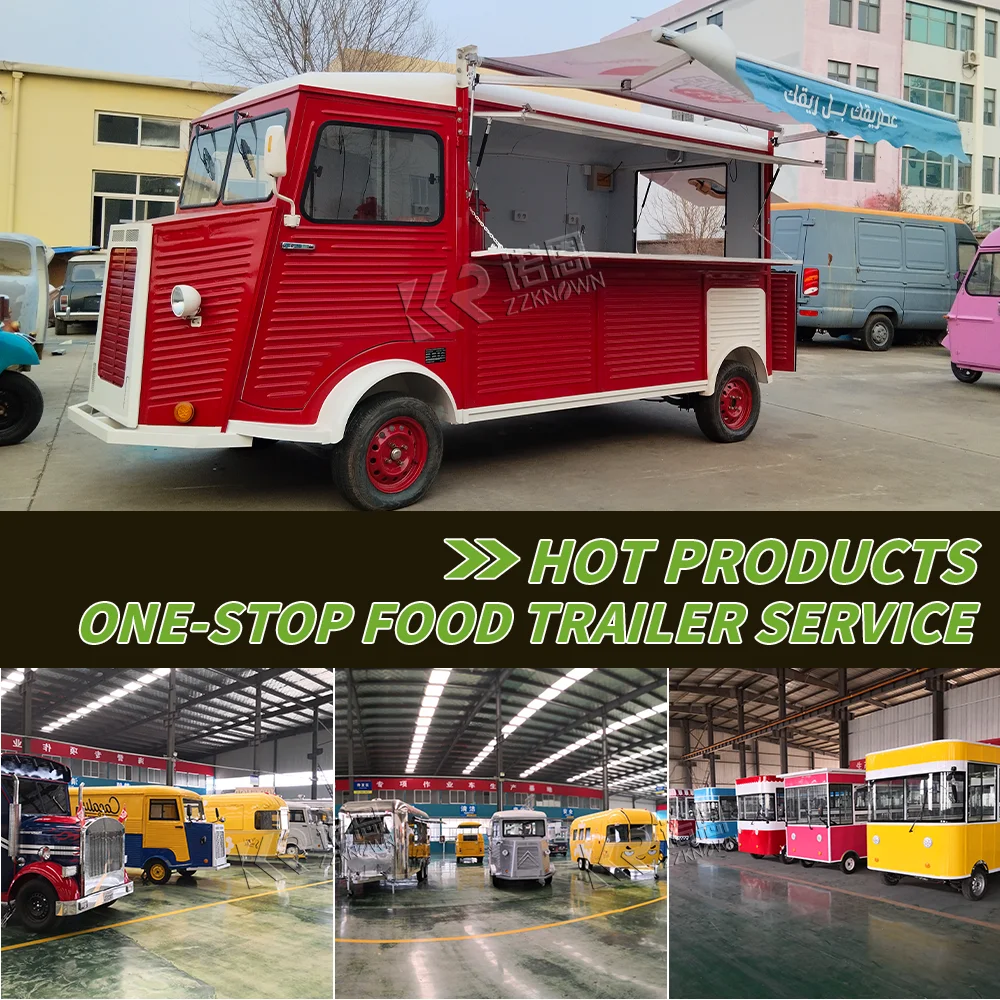 Custom 5m Black Electric Food Truck With Trailer Option Perfect For Food Vendors Catering And Mobile Restaurants