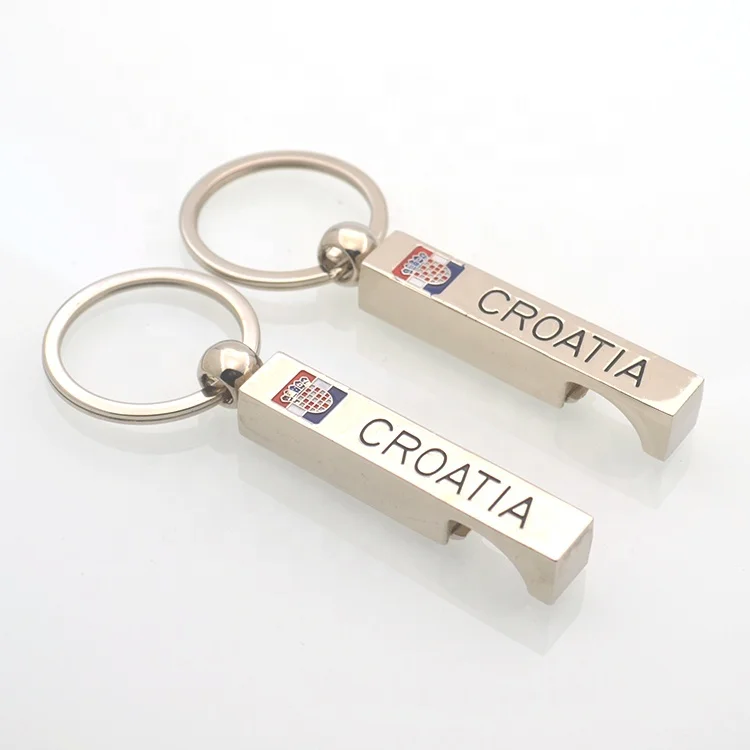 Croatia  Flag and National Emblem Souvenirs gift Customized Beer Bottle Opener Keychain