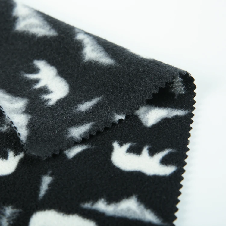 cheap price customized design printing 100 polyester weft knit FDY yarn knitted printed polar fleece fabric for clothes