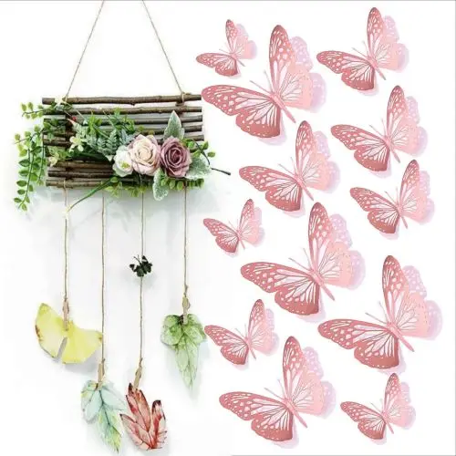 SINOWRAP Hot Sale Bouquet Decoration Foldable Beautifully Hollowed Out Butterfly Accessories For Floral Wrapping Paper