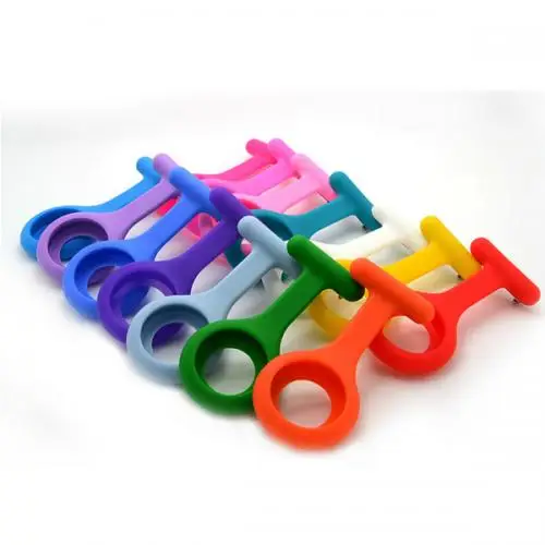 hot sale fashion Silicone nurse watch pocket Cover Iron platinum color 90mm 344438