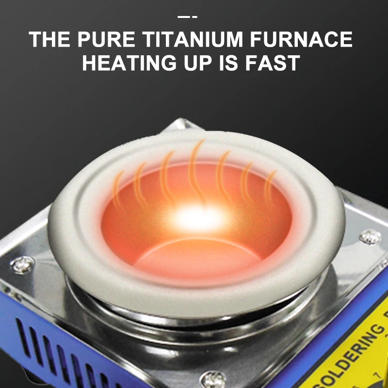 11A 21B 31C 41D Pure Titanium-Serie Adjustable temperature Tin Melting Furnace Round 150-350w Tin Melting Furnace Solder Tin Pot