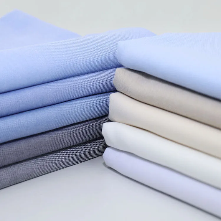 Shaoxing Factory Direct Supply Shirting Textile Woven Cotton Polyester Fabric Oxford  Shirt Fabrics
