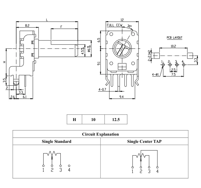  9mm potentiometer alps stereo 5