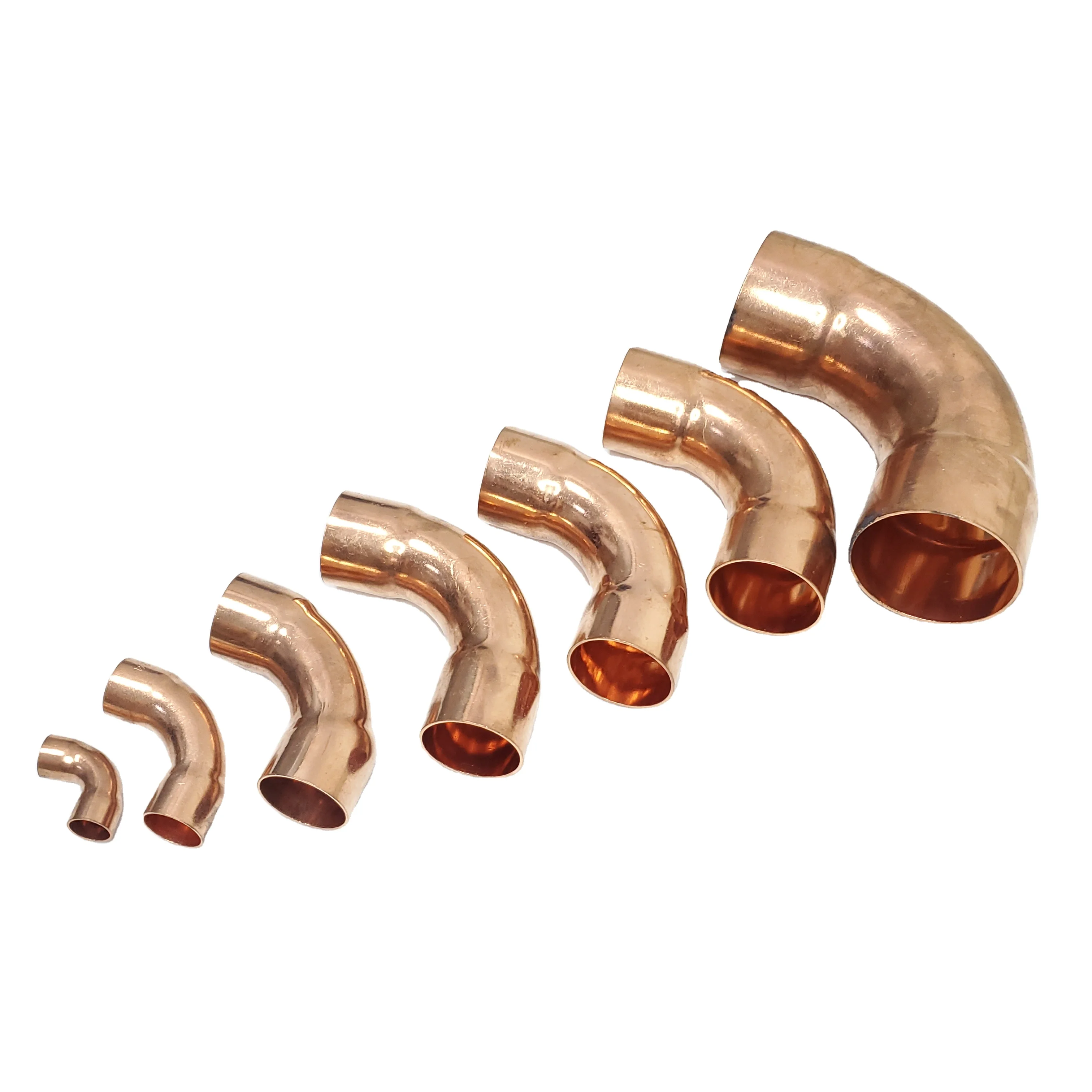 Copper long radius 90 degree elbow 54mm ID 2.1/8in CXC