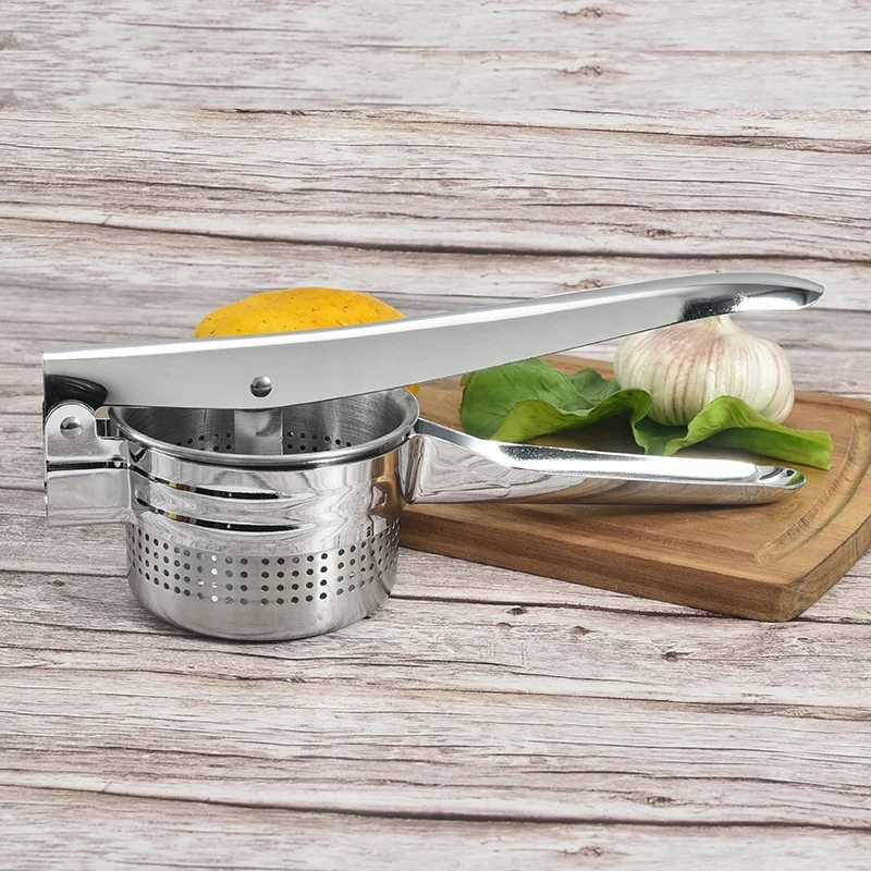 Kitchen accessories stainless steel Garlic Chopper Press Metal Hand Press Roller Peeler garlic press