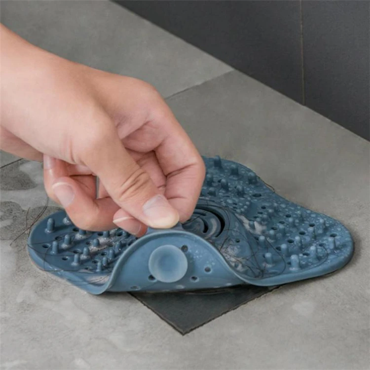 Anti-Block Floor Drain Silicone Sucker Sewer Outfall Strainer Sink Filter Hair Stopper & Catcher Bathroom Kitchen Tool