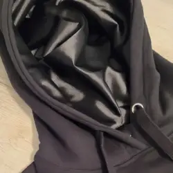 SatinLined Custom Logo Mens Women Unisex Silk Satin Lined Hooded Two Piece Pant Set Sweatsuit Jumper Tracksuit Hood Hoodie