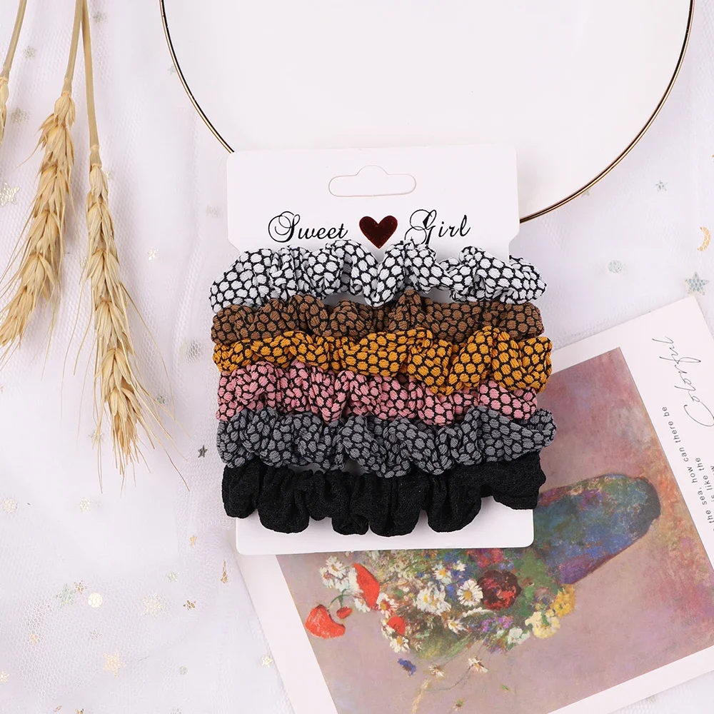 Cheap Accessories Set Romantic Hair Accessories Hair Rope Large Intestine Ring Elastic Hair Bands