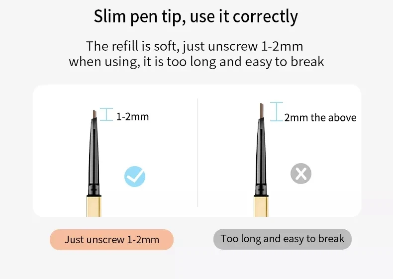 Oem Permanent Makeup Private Label Custom Double Head Microblading Pen For Eyebrow