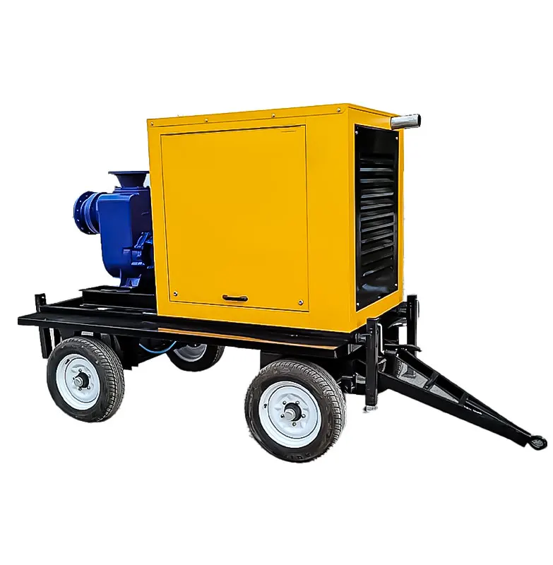 8 Inch Diesel Engine 50HP Self-priming Centrifugal Solids Water Pump for Farmland Irrigation