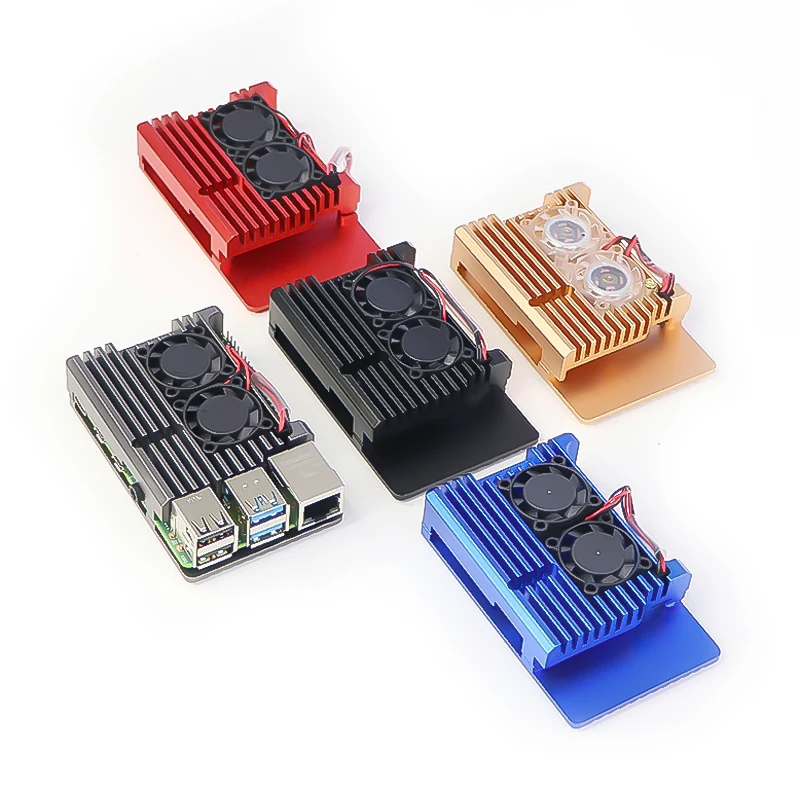  SZOMK raspberry pi 4 охлаждающий вентилятор в металлическом корпусе корпус из алюминиевого