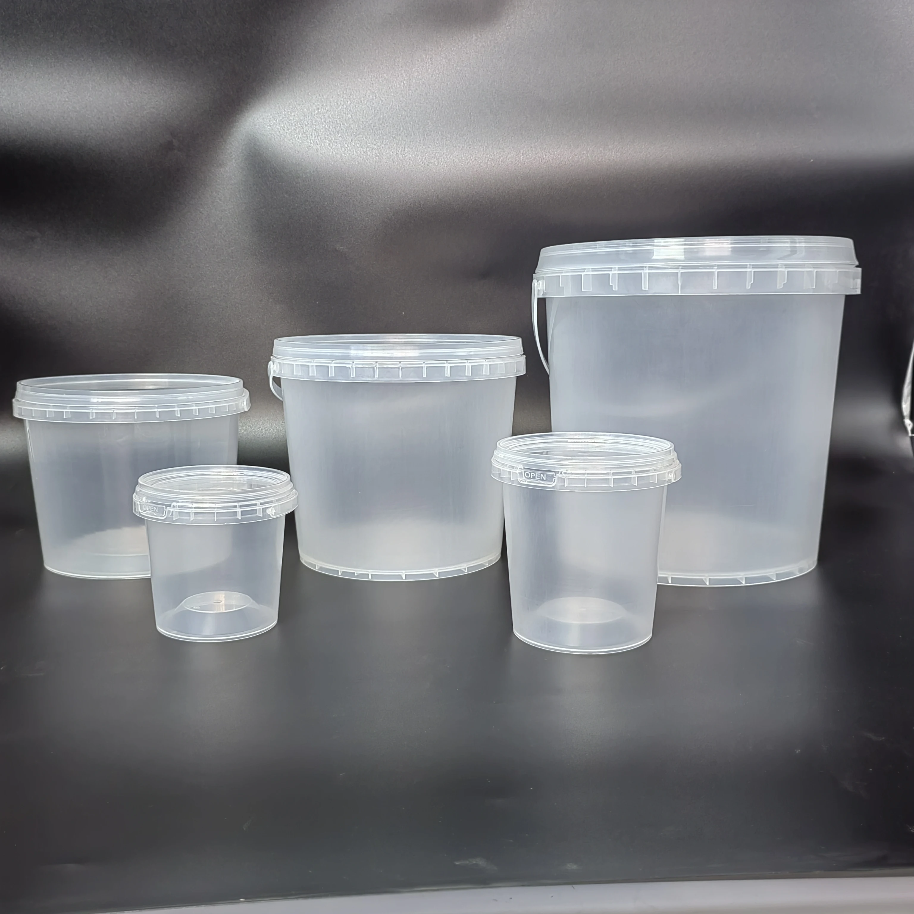 Food-Grade Plastic Ice Cream Bucket with Lid for Cotton Candy Drums Pails & Barrels