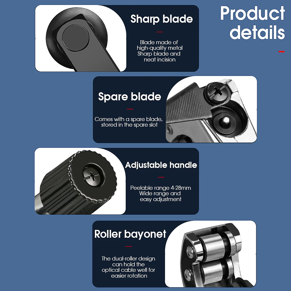 Longitudinal Opening Knife Longitudinal Sheath Cable Slitter Fiber Optical Cable Stripper SI-01 Cable cutter