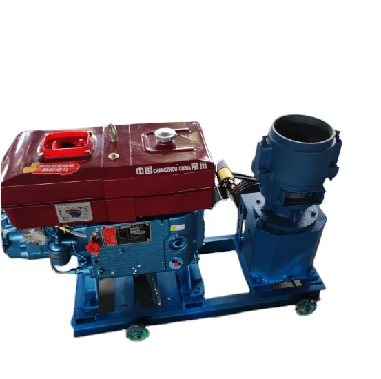 mobile wood sawdust pelleting machine/fertilizer pelletizer small feed pellet mill diesel engine