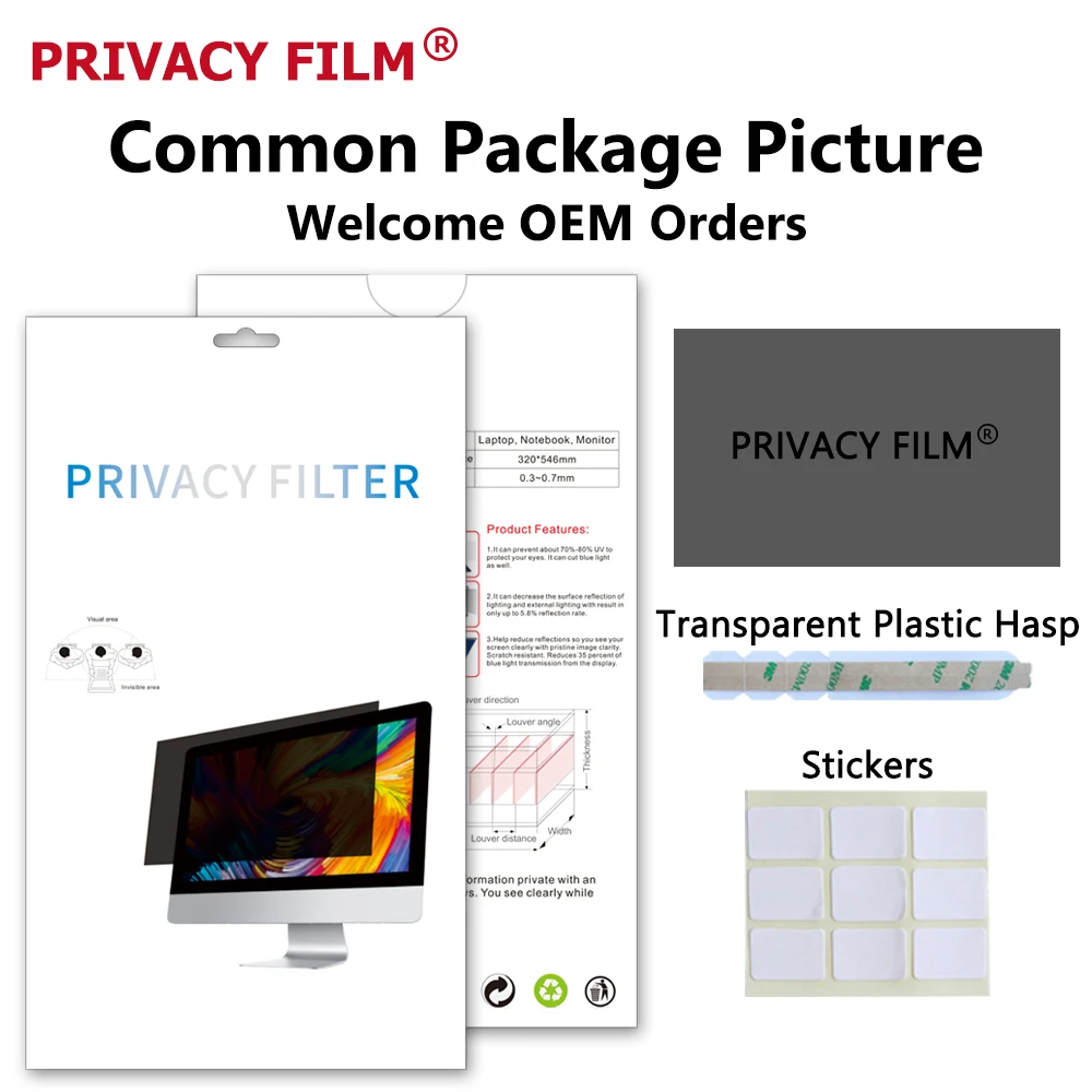Made in China 14 inch privacy filter for law firm 31.5 inch 16:9 696*393mm Anti Spy Screen Computer accessories