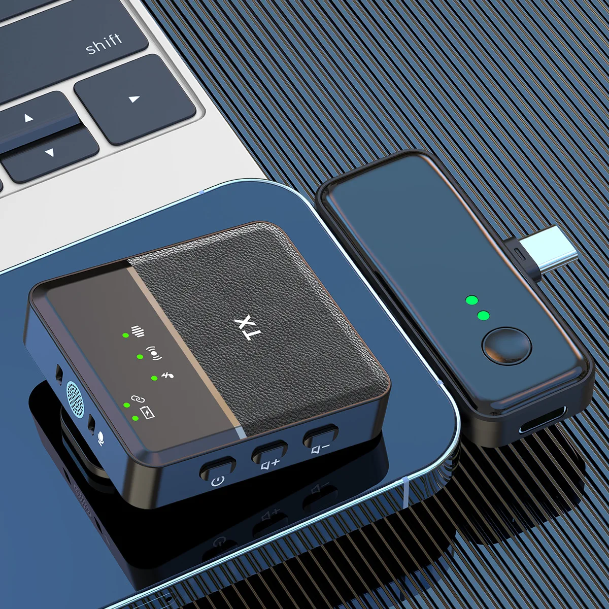 Gooermi SX31 Professional Wireless Lavalier Microphone 2.4G Lapel Recording Mic for Camera Smartphone Tablet