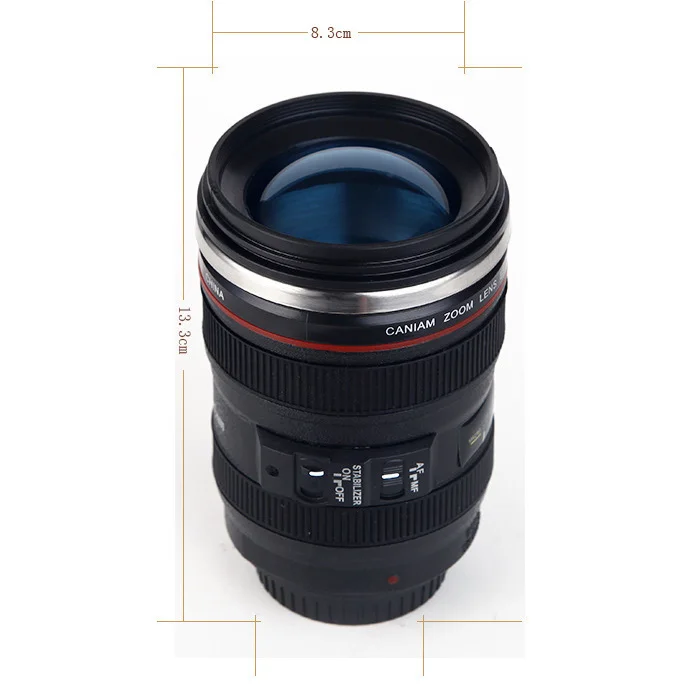 2021 High Quality New Fashion Stainless Steel Coffee Cup Camera Travel Lens Mug