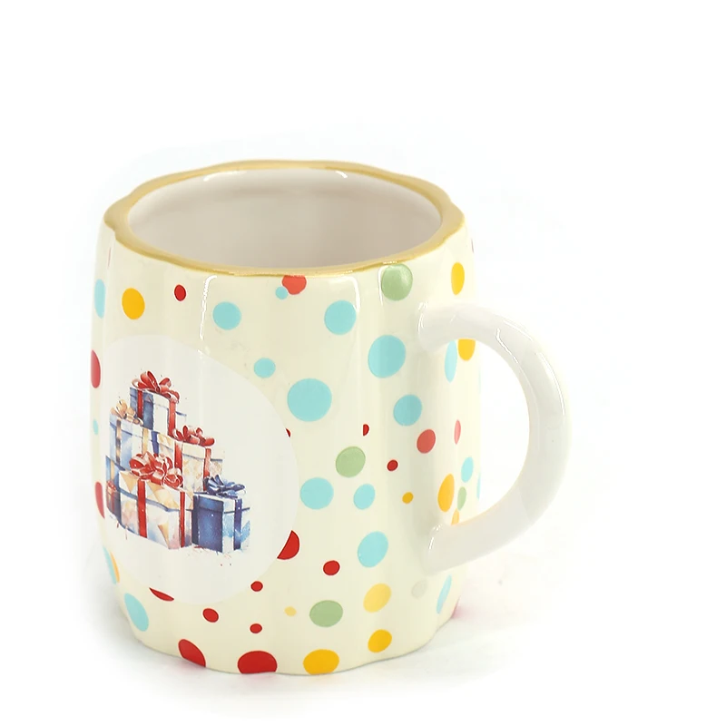 Christmas limited tableware polka dot ceramic dinner sets  Casual Round Shape Cake Plates Sets