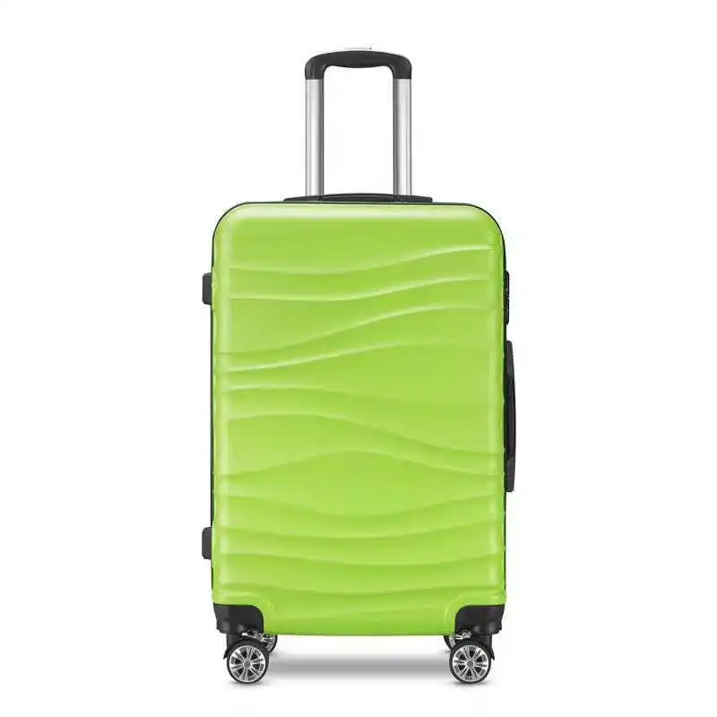 Wavy pattern travel bags luggage for your wonderful holiday Hot Selling 4 wheels trolley travel suitcase
