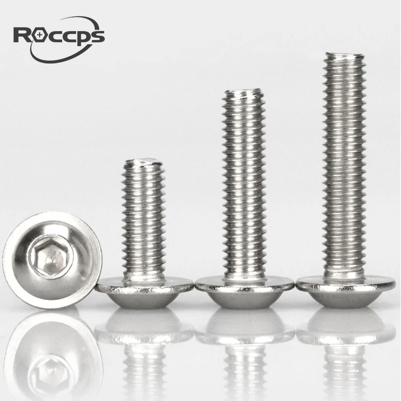 SUS304 stainless steel button flange hex socket cap screws with Washer
