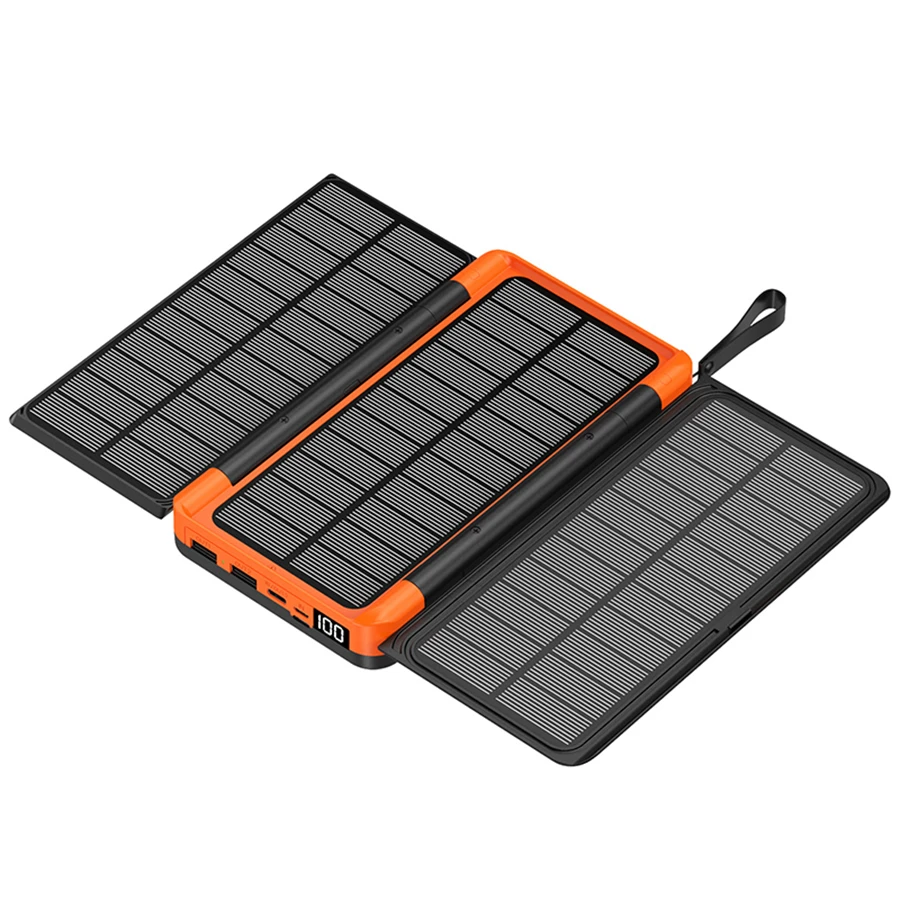Solar Power Bank Supplies Powerbank E Mobile Power Supply Outdoor Portable Battery