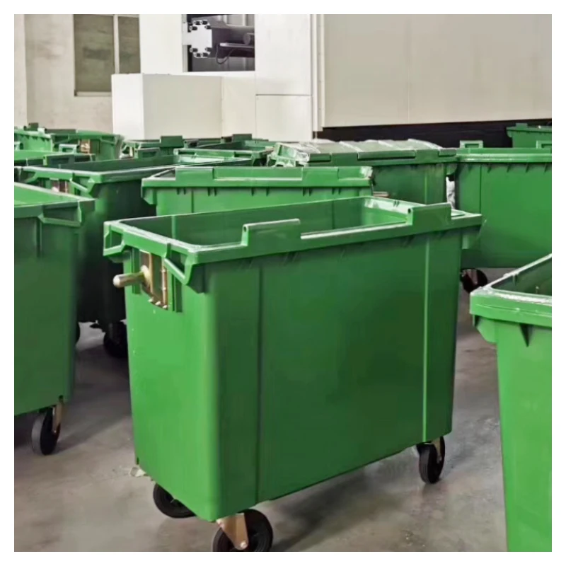 Outdoor Large 660L Plastic Garbage Bin with Wheels Street Community Garbage Container with Lid Recycle Waste Bin