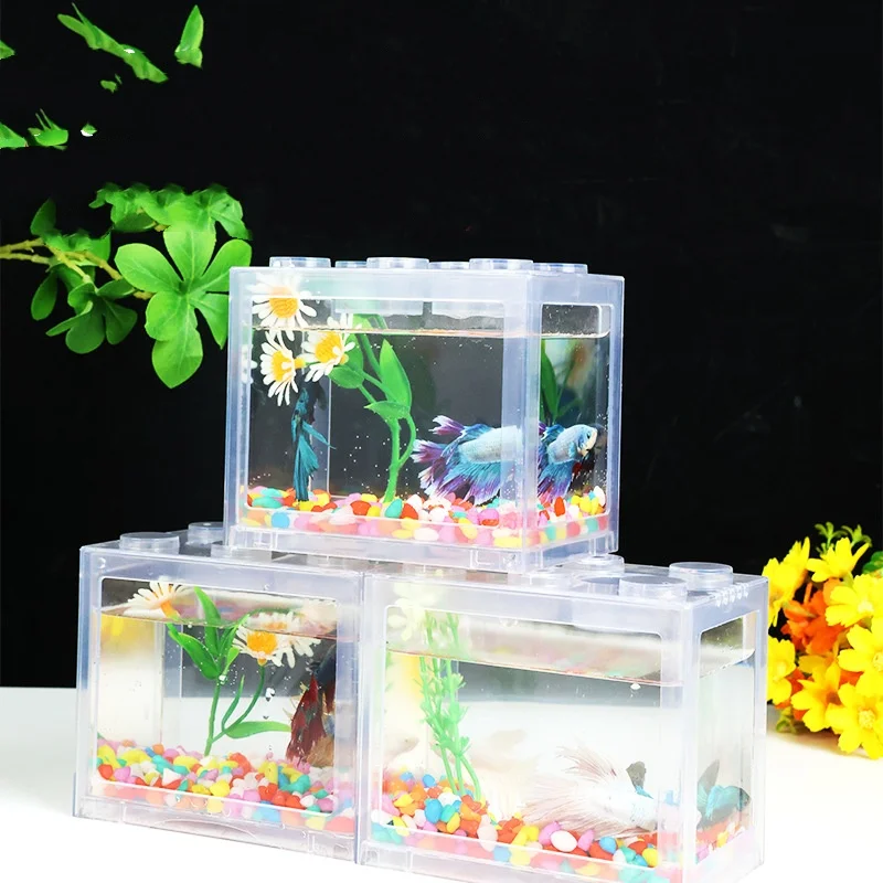 Cheap Betta Fish Tankmini Aquarium Small Aquarium Office Viewing Transparent Acrylic Fish Tank