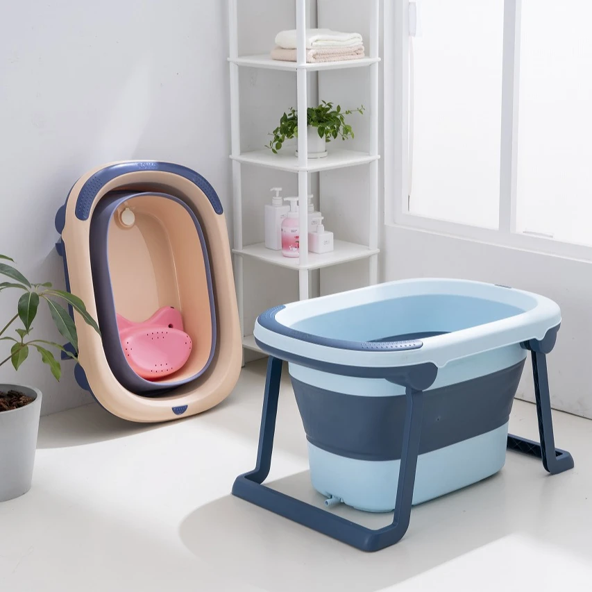 RK-X1026 высокого качества, безопасный для окружающей среды легко использовать PP простая структура Складная Ванна для ванной набор