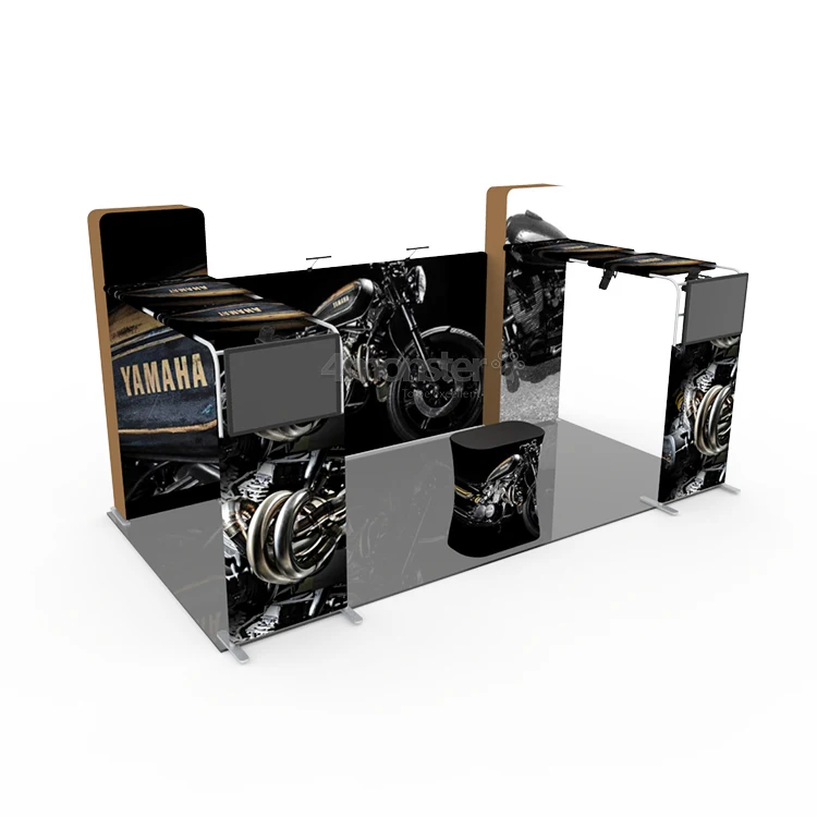 Aluminum tension fabric 3*6m trade show exhibition back wall trade fairc booth