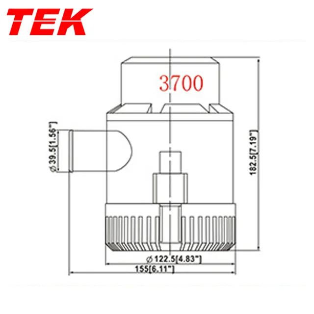 3700GHP 12V DC Submersible Marine Bilge Rule Water Pump DCSP3700GPH DCSP-3700GPH