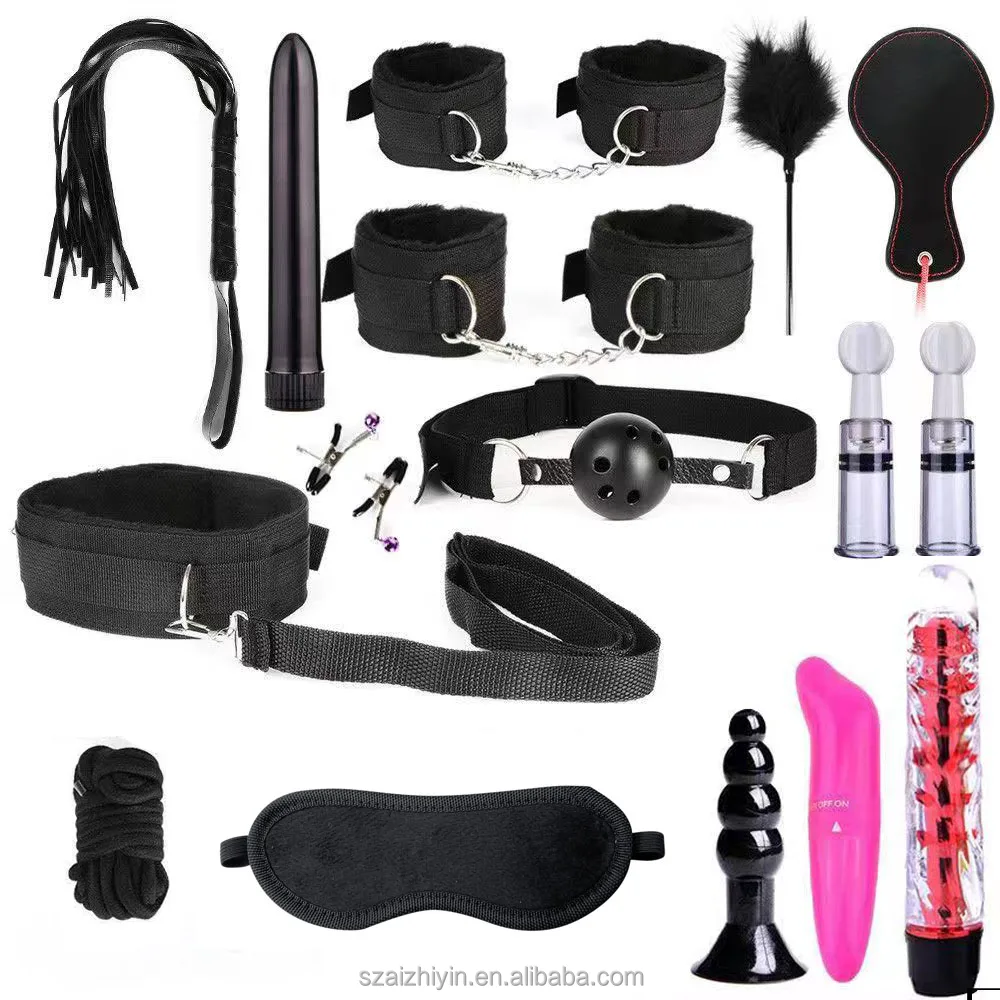 Sex Bondage BDSM Sets Adult Sex Kits Role Play Accessory Couples Handcuffs Spanking Paddle Ankle Cuff Blindfolds Nipple Clamp