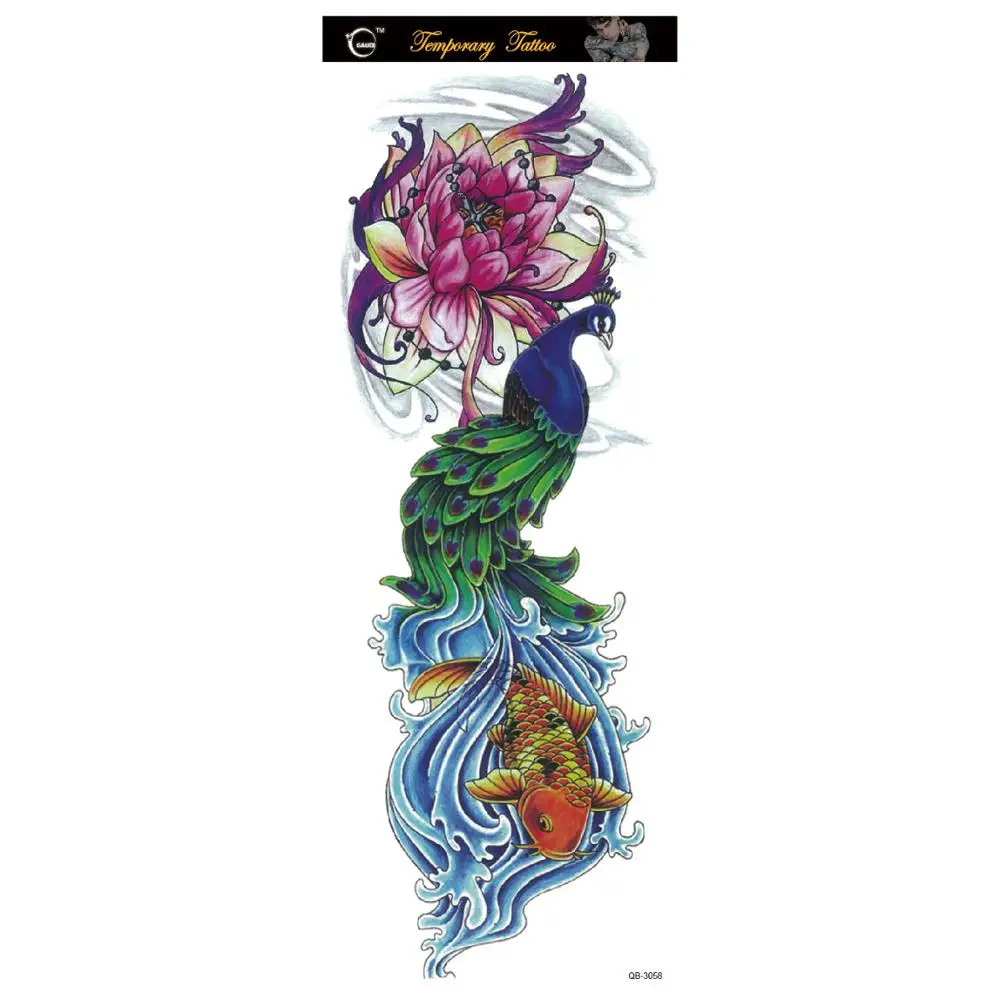 Black Dragon Tattoo Temporary Tattoo Sleeves Sticker Body Atr for Men