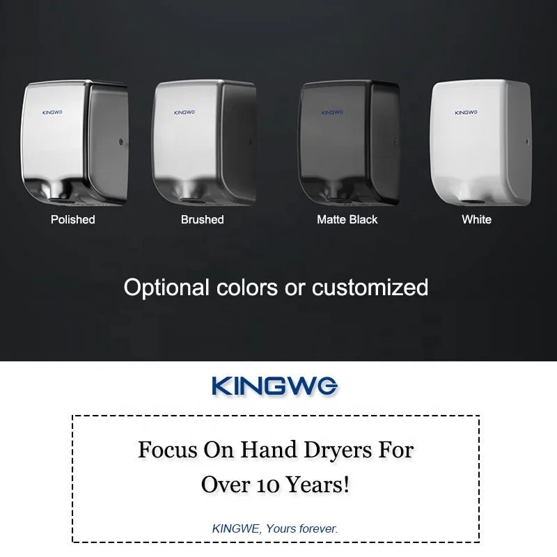 Sanitary Equipment Electric Intelligent Stainless Steel Cover Automatic High Speed Hand Dryer For Toilet