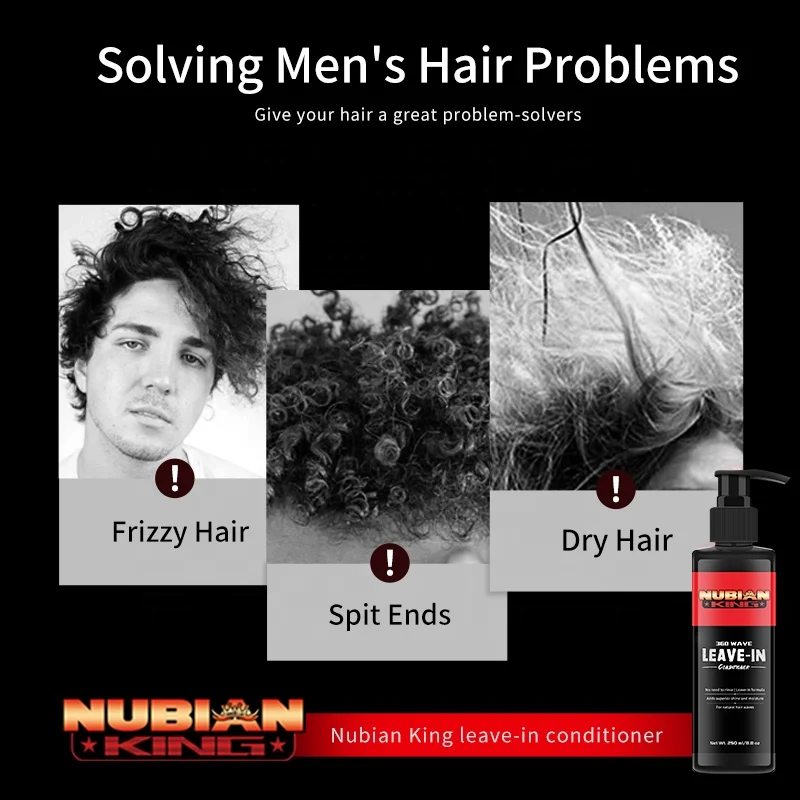 Golder поставщик NUBIAN KING брендовый анти-завивка мужчины оставить в кондиционер для натуральных волос