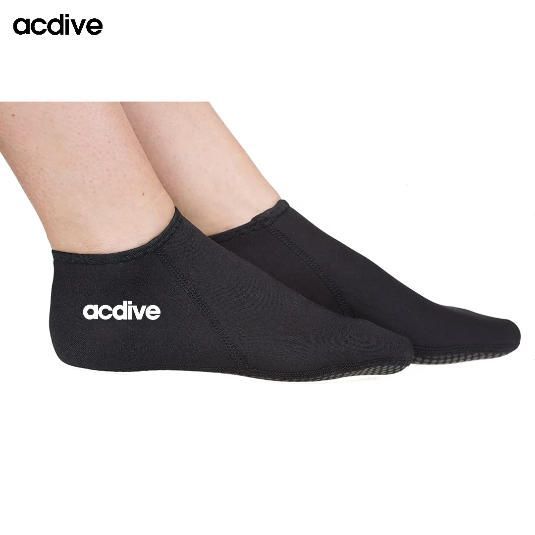 Acdive Customized 2mm Neoprene Low Cut Diving Snorkeling Sailing Non-Slip Aqua Sports Sand Proof Socks