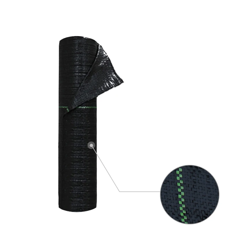 
Polypropylene Woven Weed Barrier Cloth, Black Garden Ground Covering Woven Fabric, Agricultural Plant Anti Root Weed Mat With 
