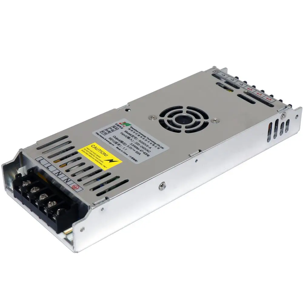 220vac to dc 5v Slim Power Supply 5volt 60amp for full color led display screen