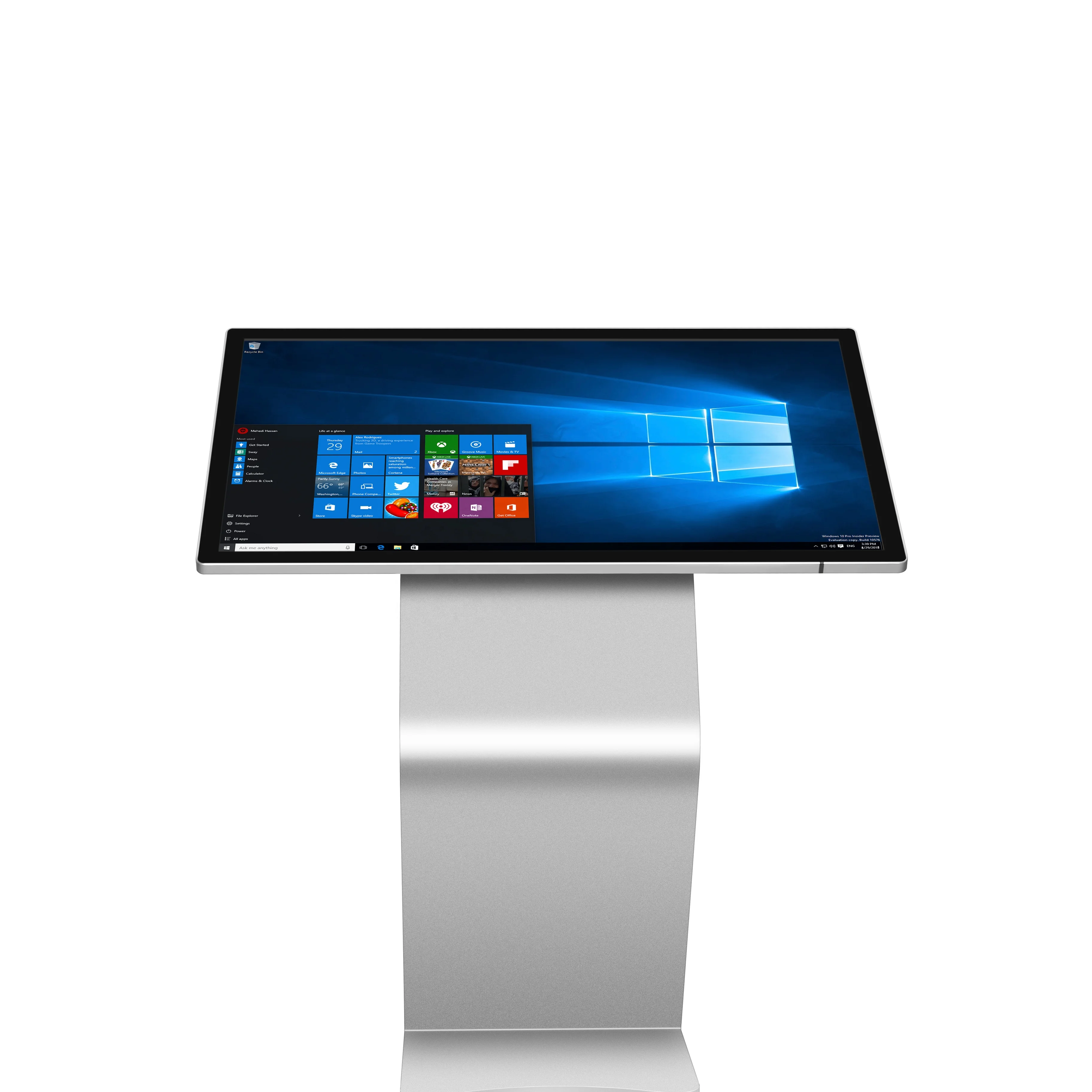 Wholesale Library Self-Service Standing Kiosk with Distinct Touch Screen Information LCD Display