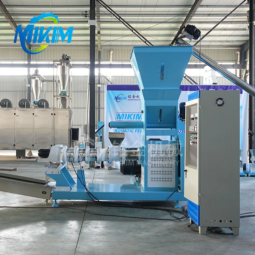 Animal Feed Granulation Machine Pet Cat Dog Rabbit Feed Extruder Granulator Machine Floating Fish Feed Manufacturing Machinery