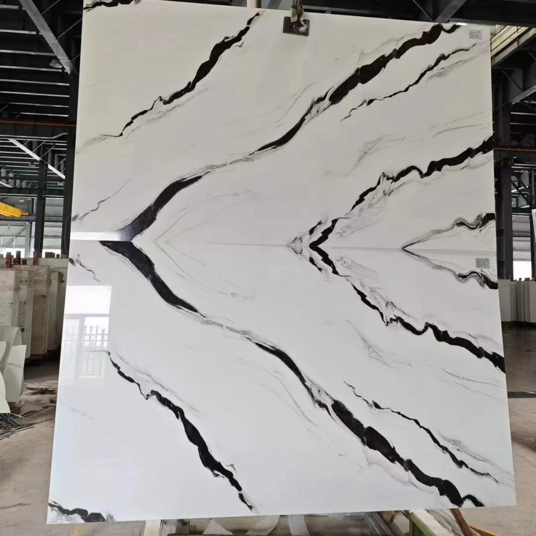 Book match white nano glass table top nano glass floor tiles low price china wholesale wall stone veneer