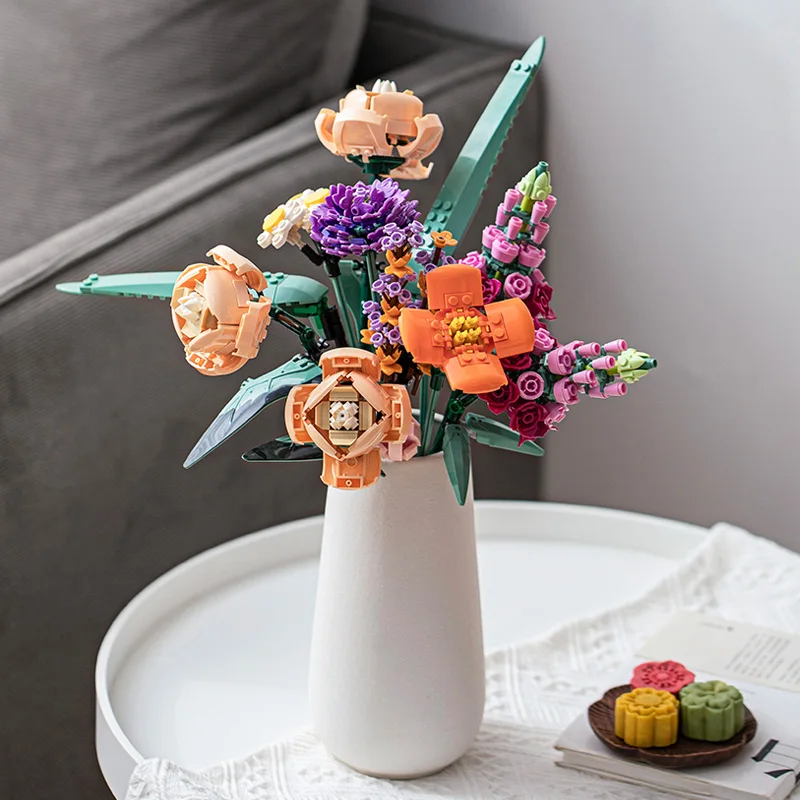 Lego Flower Vase Minimalist Modern Design For Home Decor white Ceramic Table Premium Quality Luxury Vases