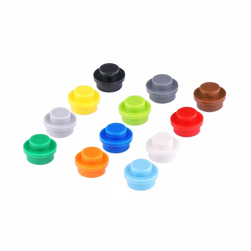 (NO. 4037 ) Bricks Round Plate 1x1 Straight Side 4073 Light Bead Building Blocks  Creative Assemble Particles Toys for Children