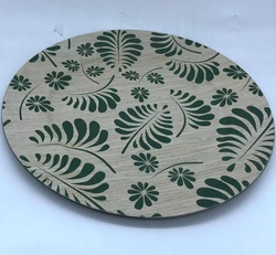 Round Wedding  Decorative Fancy Sublimation  Plastic  Plates
