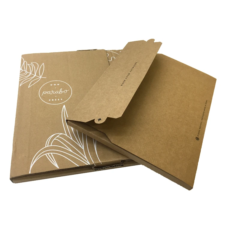 Custom Size Flat Pack Shipping Postal Record Album  Book Wrap Box Vinyl LP Mailer with Tear-Strip