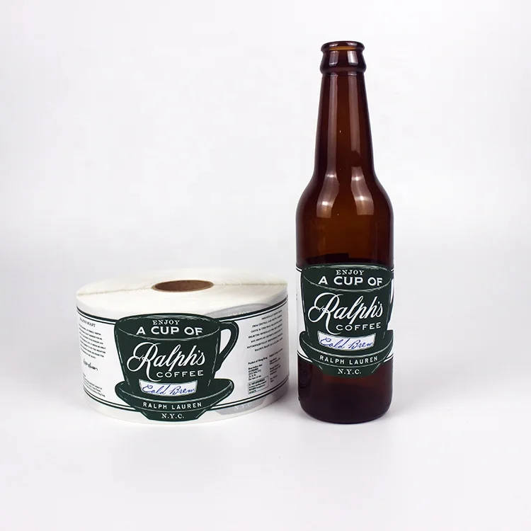Waterproof Sticker Craft Beer Sticker Glass Bottle Label Champagne Package Label Beer Logo Sticker Custom Label