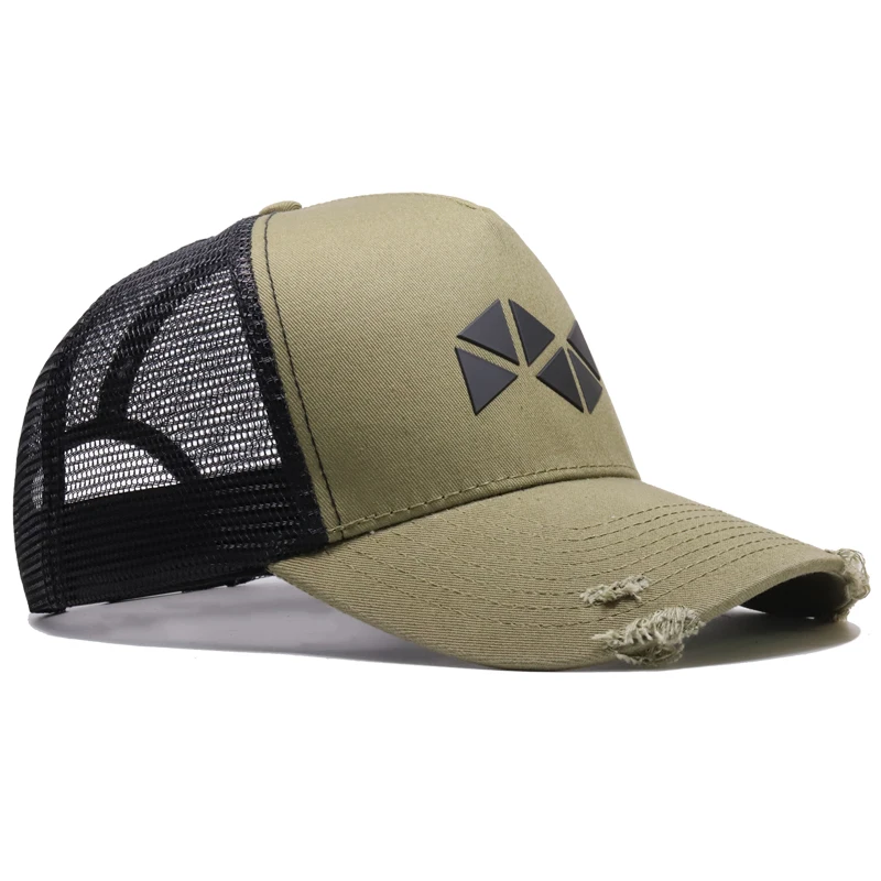 5 Panel Cap Trucker Hat High Quality Fashion Custom Embossed Logo Distressed Mesh Baseball Cap 6-panel Hat Unisex COMMON Adults